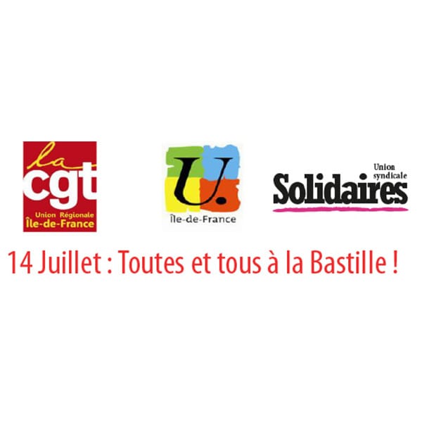 14 Juillet : Toutes et tous à la Bastille !