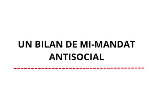 Un bilan de mi-mandat antisocial