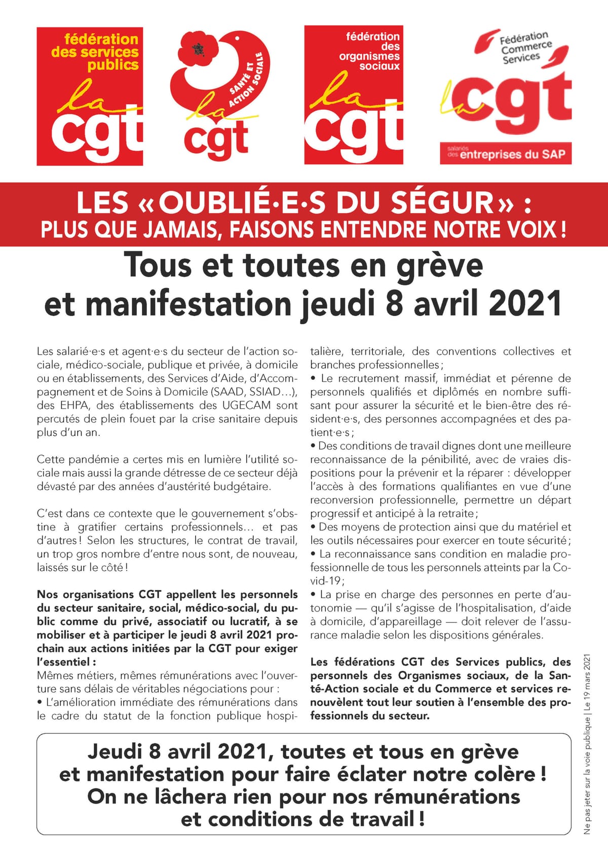 LES « OUBLIÉ·E·S DU SÉGUR » :PLUS QUE JAMAIS, FAISONS ENTENDRE NOTRE VOIX !