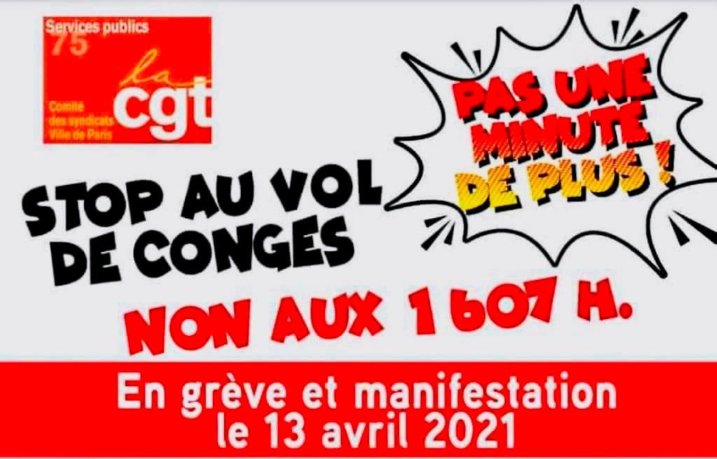 Stop au vol de congés : non aux 1607 h