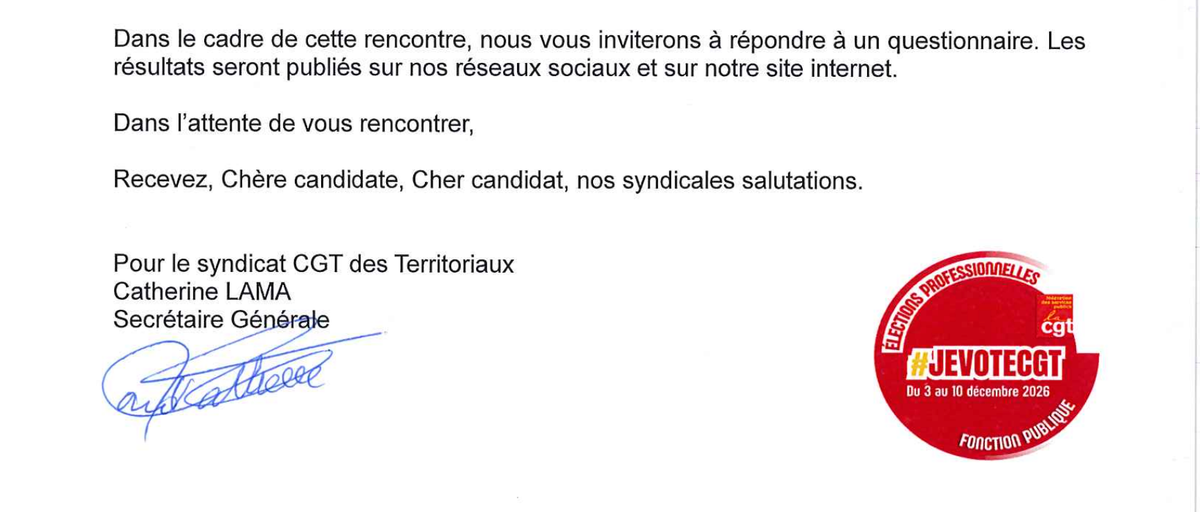 La CGT adresse une lettre ouverte aux candidats aux municipales