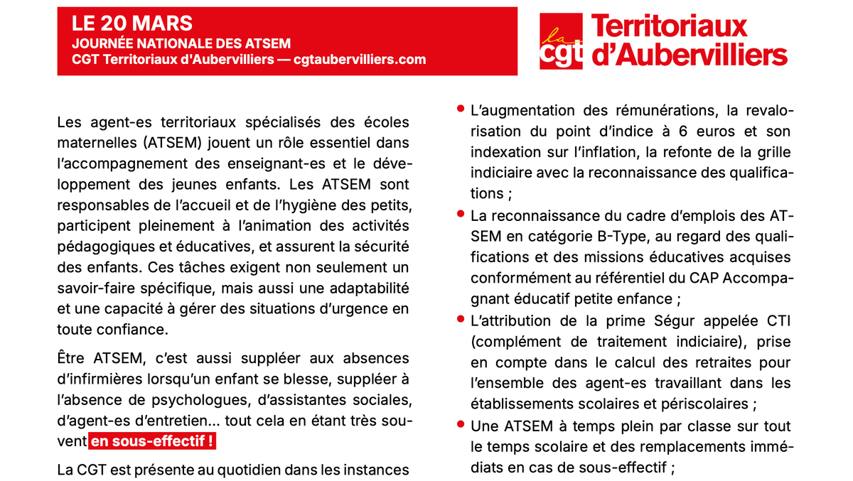 20 mars : journée nationale des ATSEM