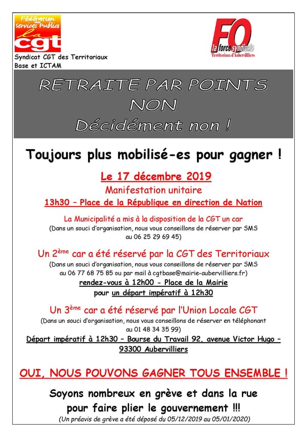 Toujours plus mobilisé-es pour gagner  le 17 décembre !