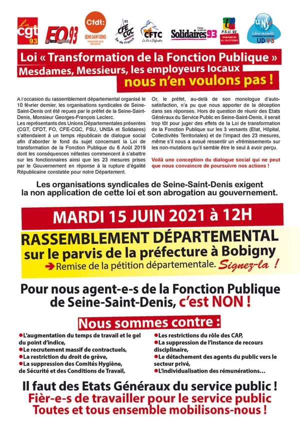 Loi « Transformation de la Fonction Publique » : Mesdames, Messieurs, les employeurs locaux nous n’en voulons pas !