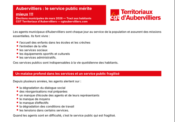 Aubervilliers : le service public mérite mieux