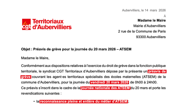 Grève ATSEM le 20 mars : mobilisons-nous !